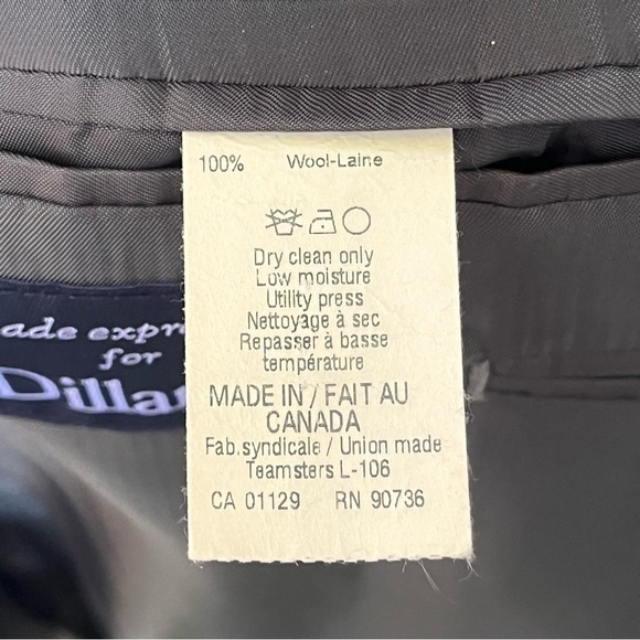 RRL Ralph Lauren Wool Jacket‎ Coat Blazer Gray W/Blue Plaid 42R ?See Description - Picture 10 of 12